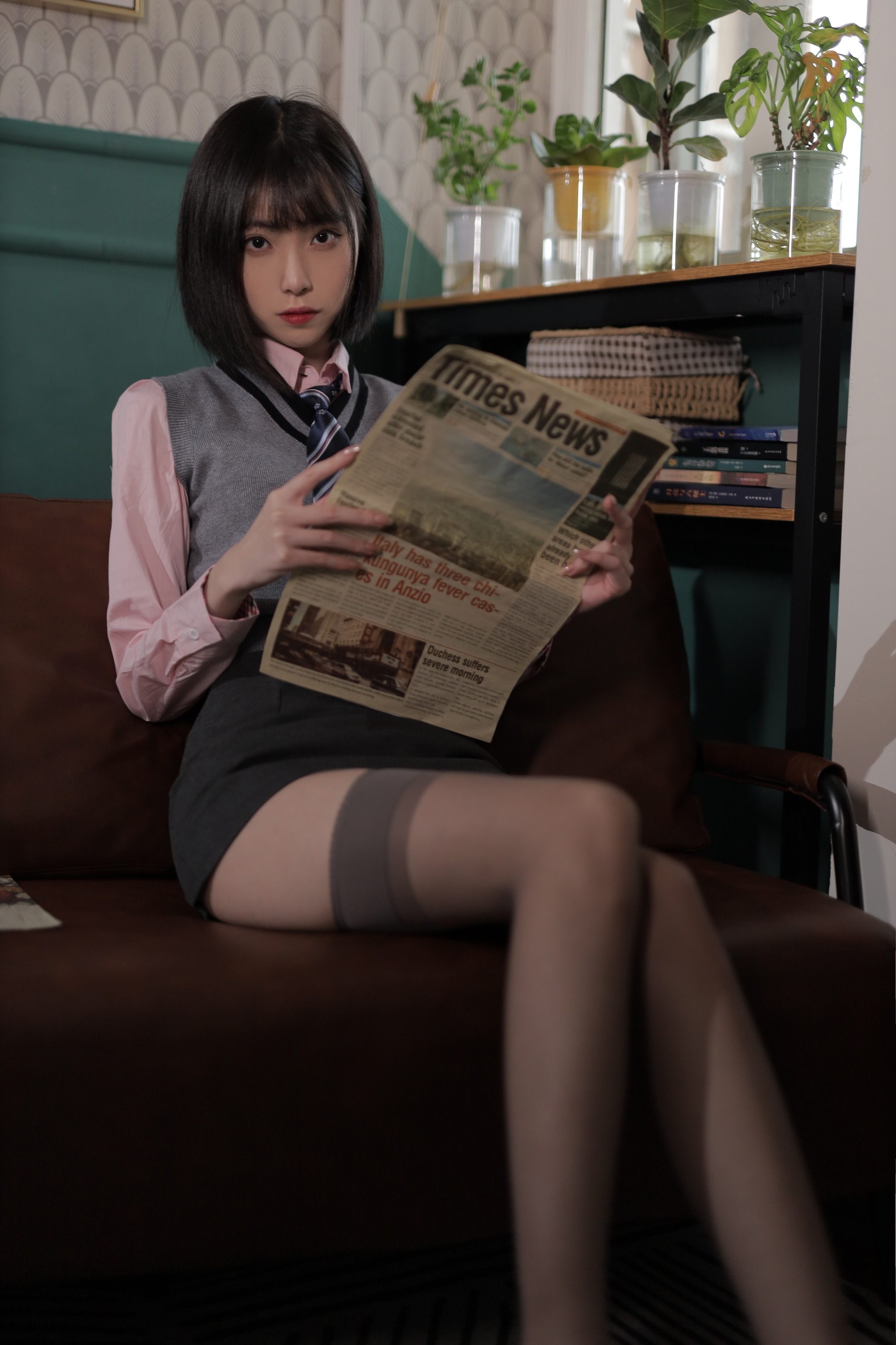 图片[1]-许岚LAN – NO.023 韩系制服[40P]-XikXak